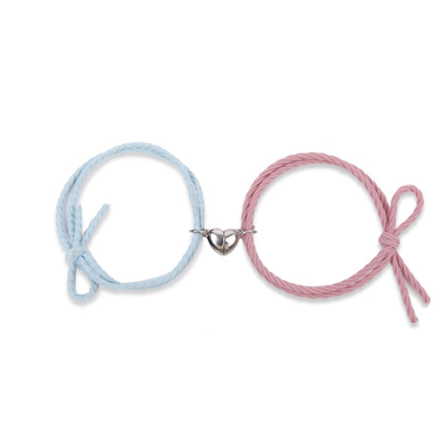 Couple Magnetic Bracelet blue and pink