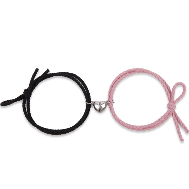 Couple Magnetic Bracelet black and pink