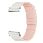 Magnetic watch band for Fitbit Versa 3, Versa 4, Sense 1 and Sense 2 white pink