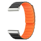 Magnetic watch band for Fitbit Versa 3, Versa 4, Sense 1 and Sense 2 black orange