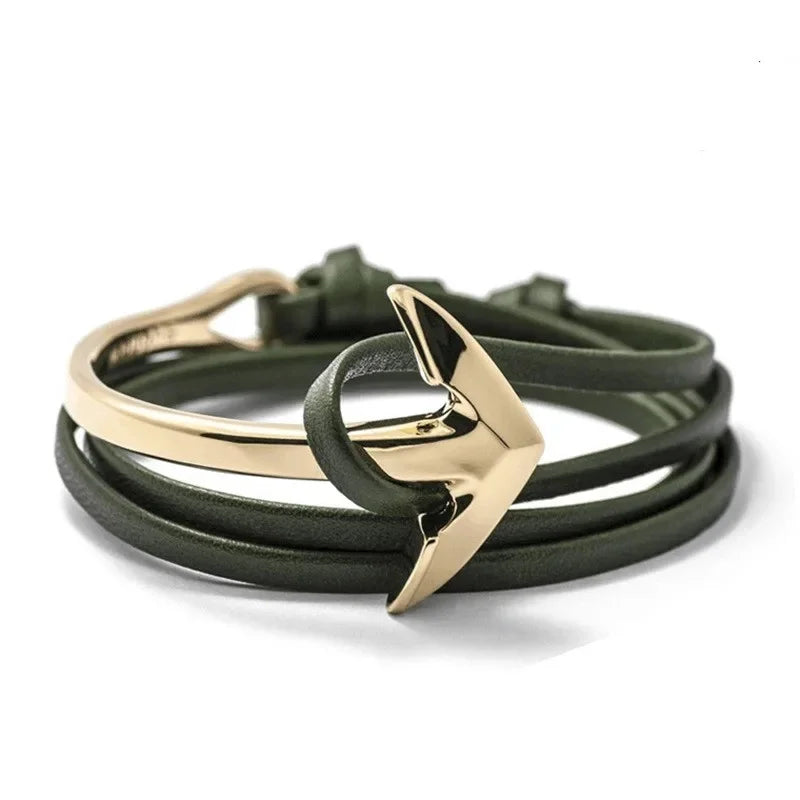 Adjustable marine anchor bracelet