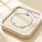 Adjustable bracelet with the Star of David and Chai, symbols of Jewish identity, silver