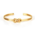 Adjustable knot bracelet for men, gold