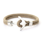 Beige anchor bracelet