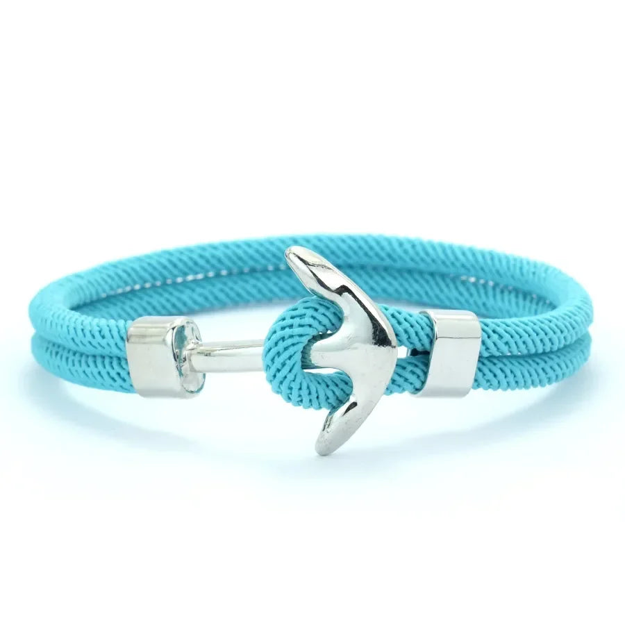 Light blue anchor bracelet