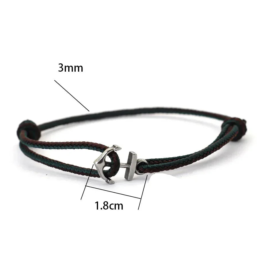 Marine anchor bracelet