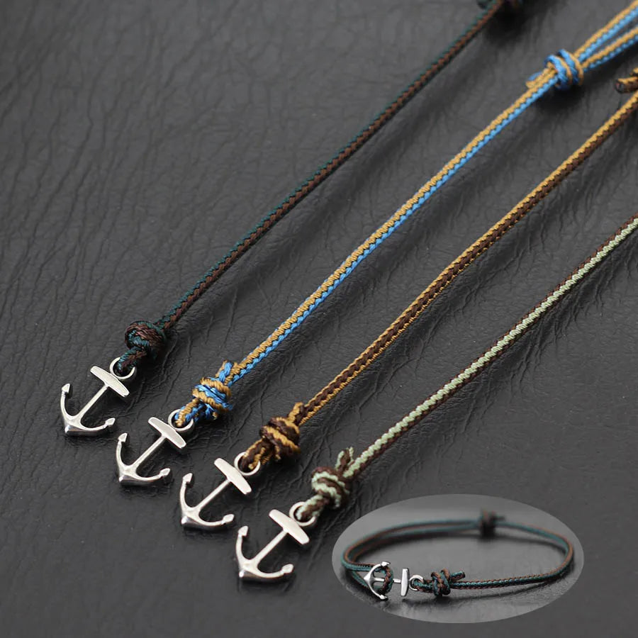Marine anchor bracelet