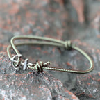 Light green marine anchor bracelet