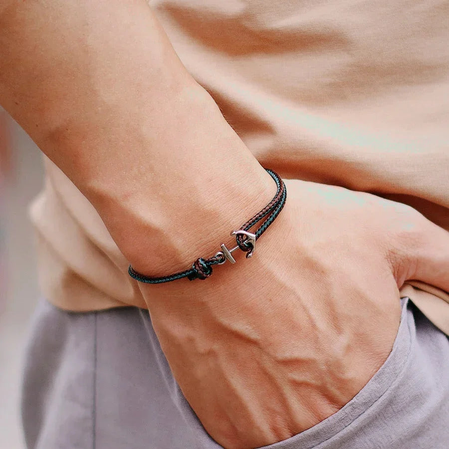 Marine anchor bracelet 