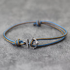 Blue marine anchor bracelet