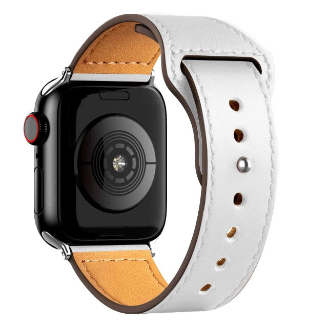 Apple Watch Leather Band in White