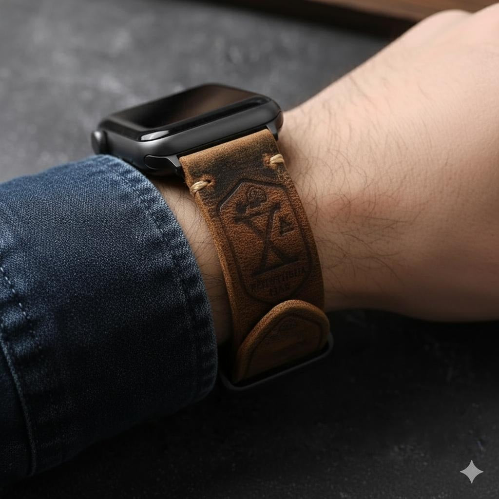 Thick Leather Men's Apple Watch Straps