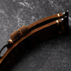 Men's Apple Watch Strap in Thick Black Leather