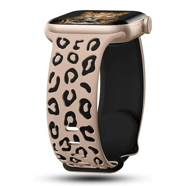Beige Leopard Apple Watch Band