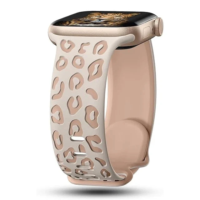 Light Pink Leopard Apple Watch Band