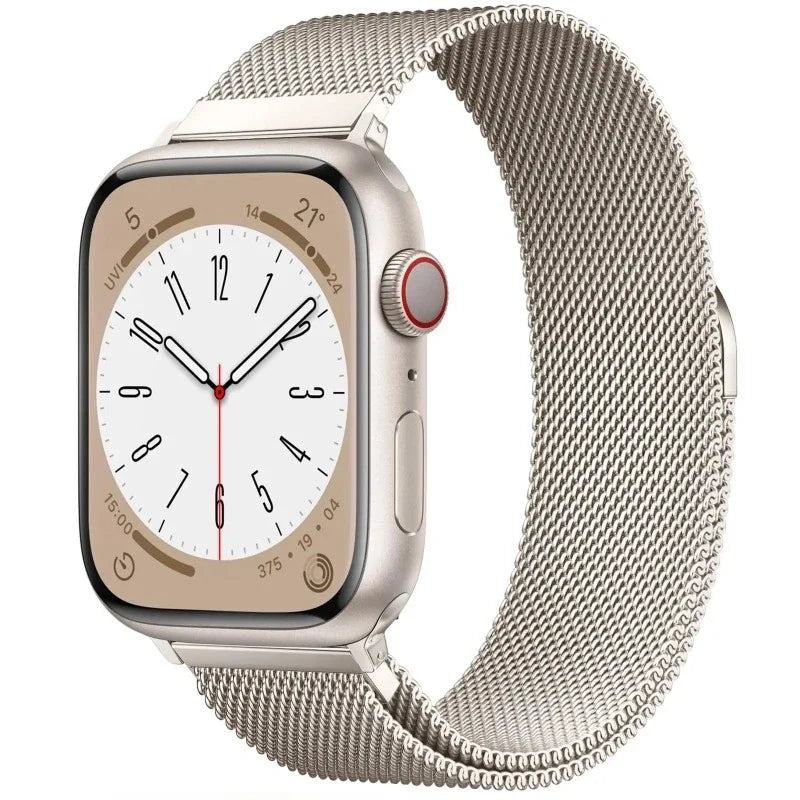 Magnetic Stainless Steel Apple Watch Band Beige