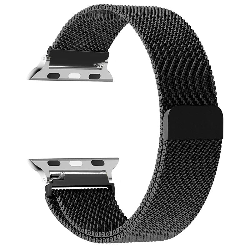Magnetic Stainless Steel Apple Watch Band Black