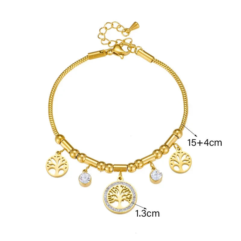 Tree of Life Bracelet with Zircon
