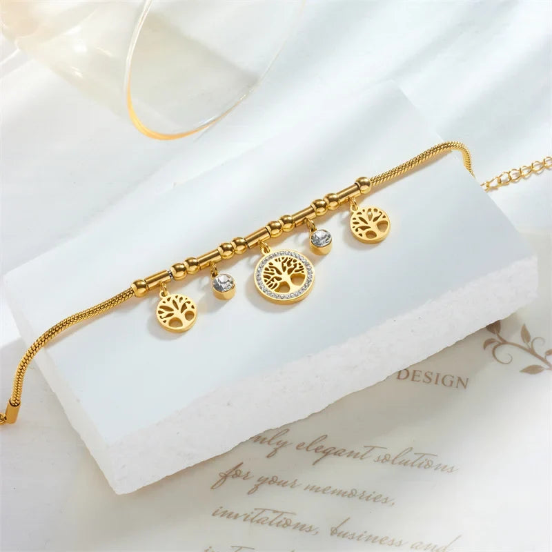 Tree of Life Bracelet with Zircon