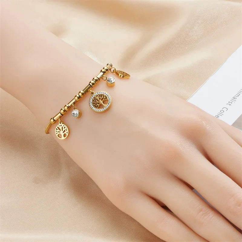 Tree of Life Bracelet with Zircon