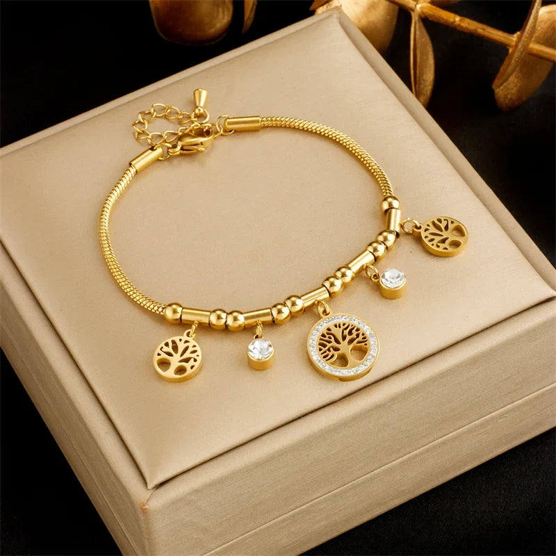 Tree of Life Bracelet with Zircon