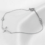 Bracelet with Cross for Women Silver