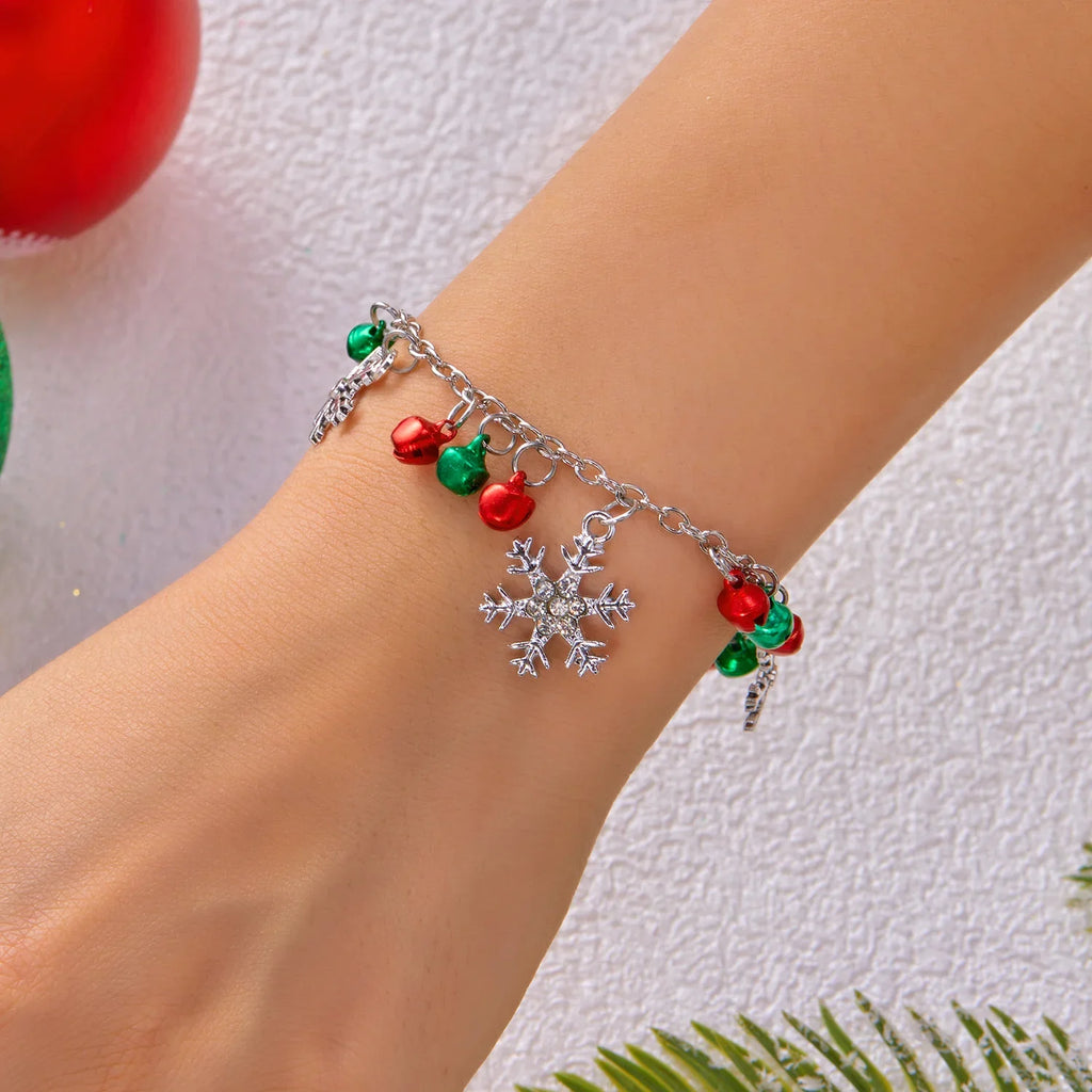 Bracelet with Snowflakes and Christmas Ornaments