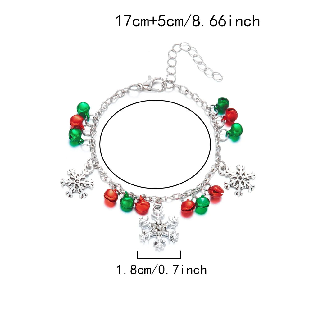 Bracelet with Snowflakes and Christmas Ornaments
