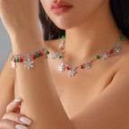 Bracelet with Snowflakes and Christmas Ornaments