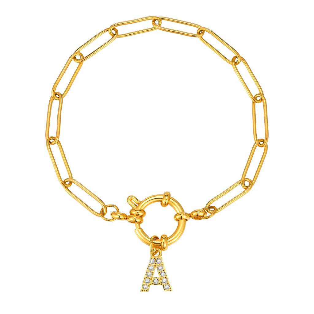 Personalized bracelet with initial a