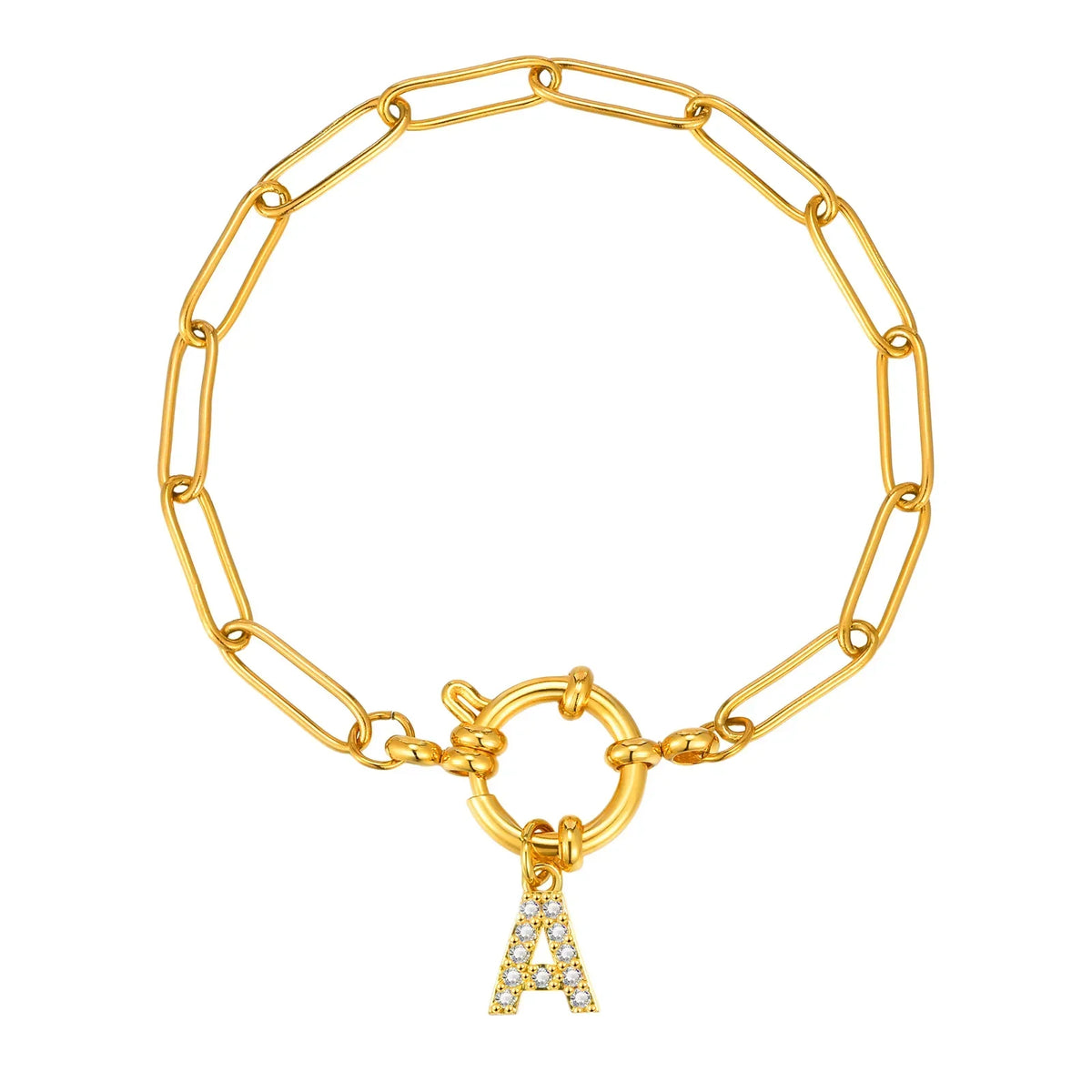 Personalized bracelet with initial a