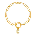 Personalized bracelet with initial c