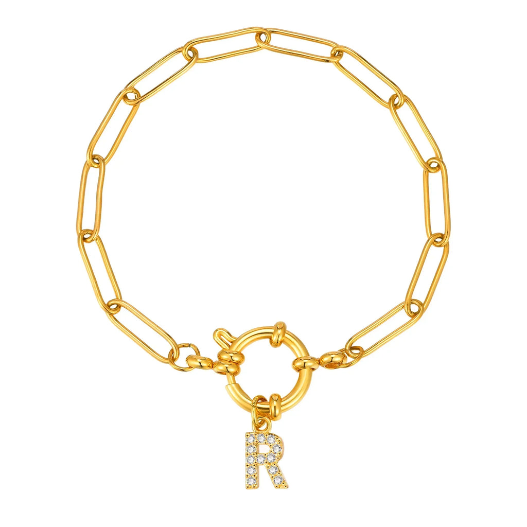 Personalized bracelet with initial r