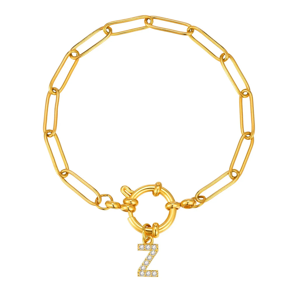 Personalized bracelet with initial z