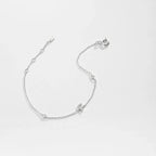 Bracelet with silver rhinestone initial
