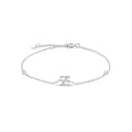 Bracelet with silver rhinestone initial z