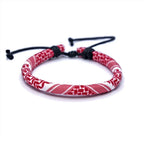 Bracelet with Arabic keffiyeh pattern for men or women red