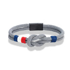 Bracelet with gray rope knot
