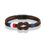 Bracelet with brown rope knot