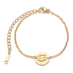 Bracelet with Astrological Zodiac Sign Pendant cancer