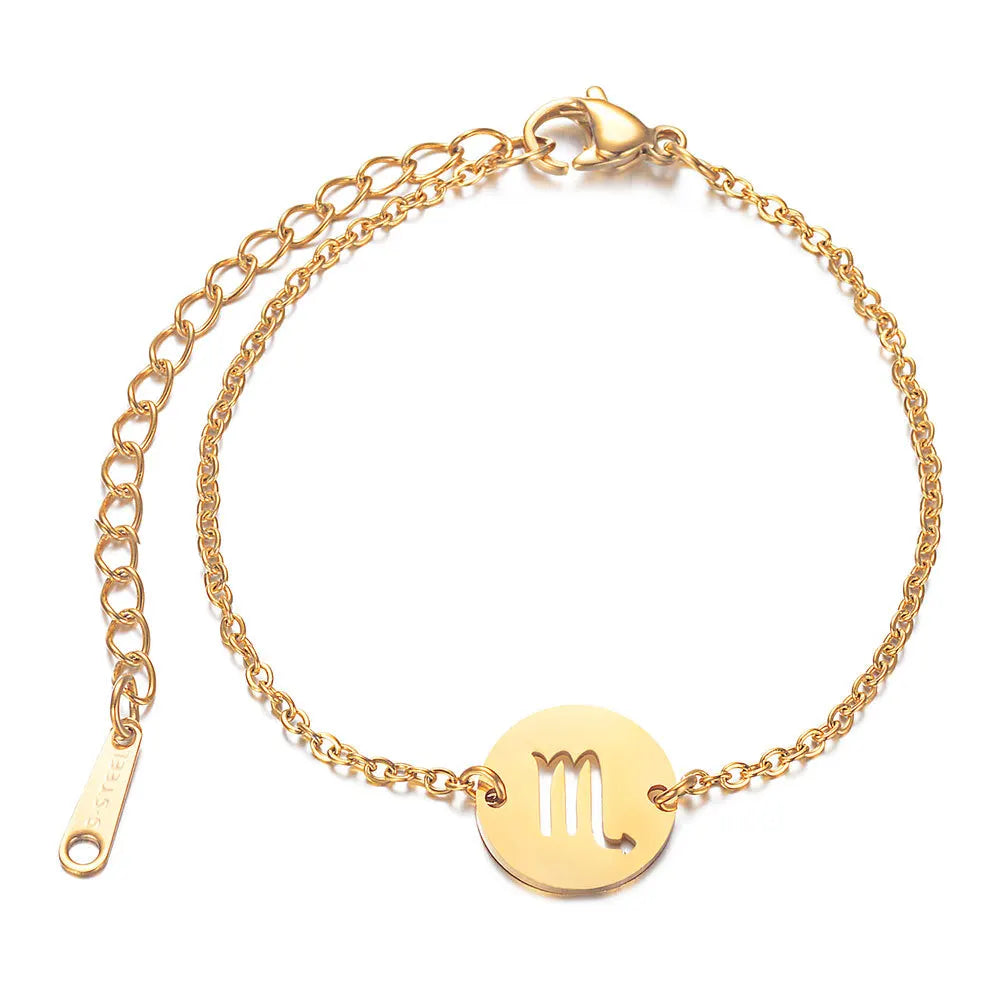 Bracelet with Astrological Zodiac Sign Pendant scorpio