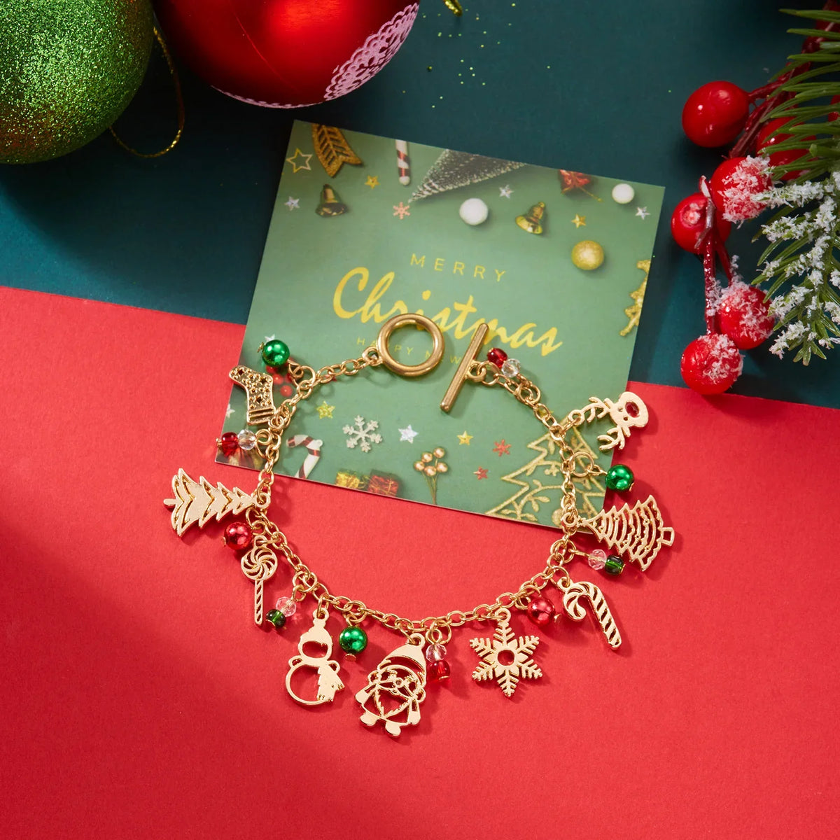 Bracelet with Christmas Pendants