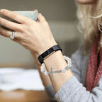Bracelet with White Beads and Cross