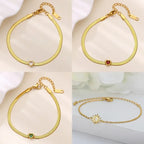 Heart-shaped birthstone bracelet