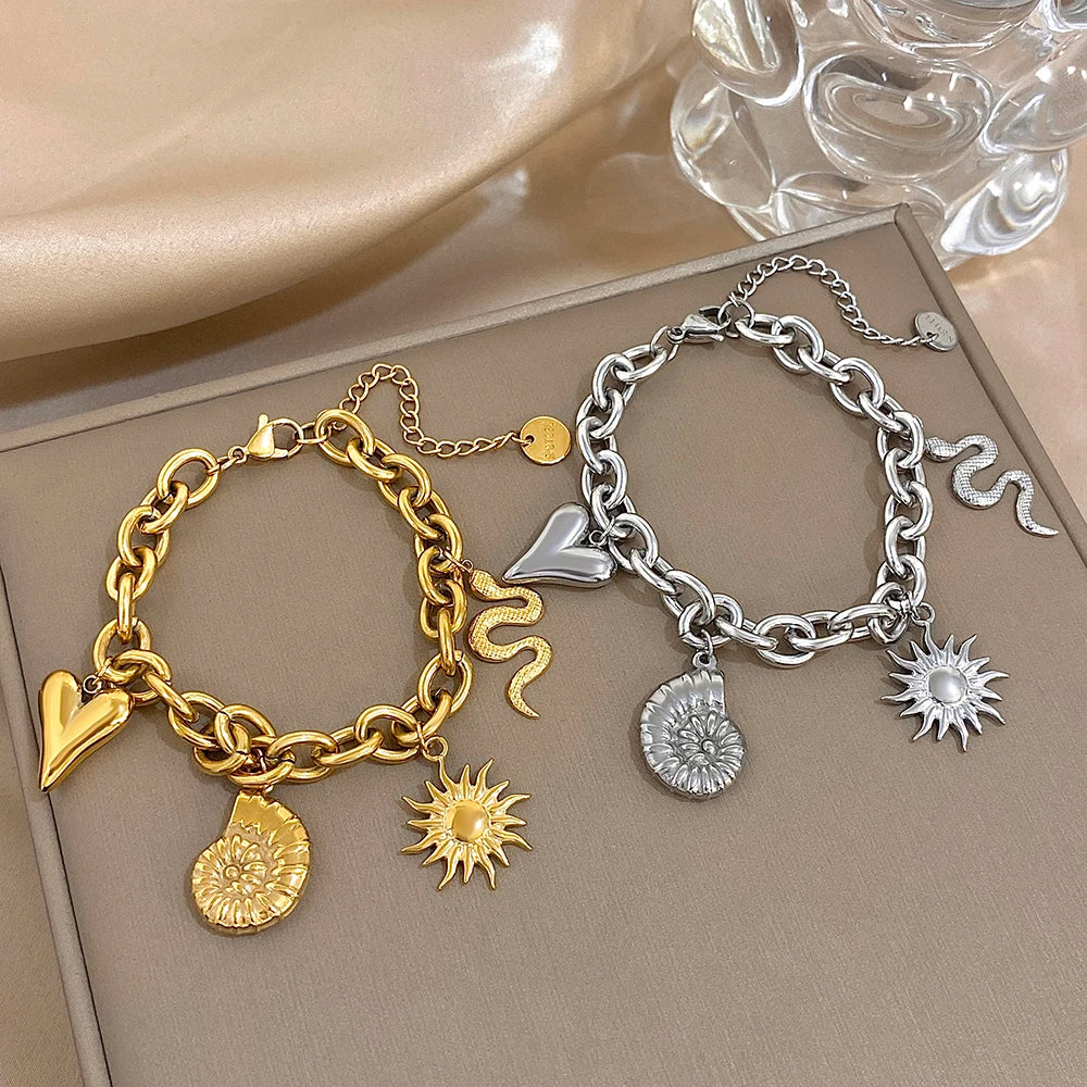 Bracelet with Sun and Shells for Men or Women 