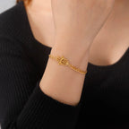 Bracelet with Hamsa hand in gold or silver Arabic gold