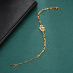 Bracelet with Hamsa hand in gold or silver Arabic gold