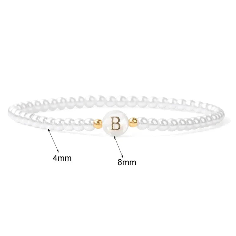 White initial bracelet