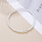 White initial bracelet u