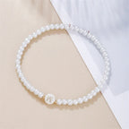 White initial bracelet w